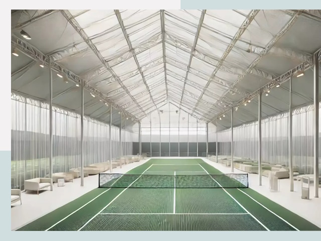 Строительство теннисных кортов в Биробиджане