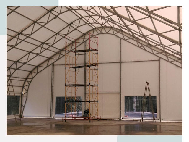 Шатровые ангары в Биробиджане