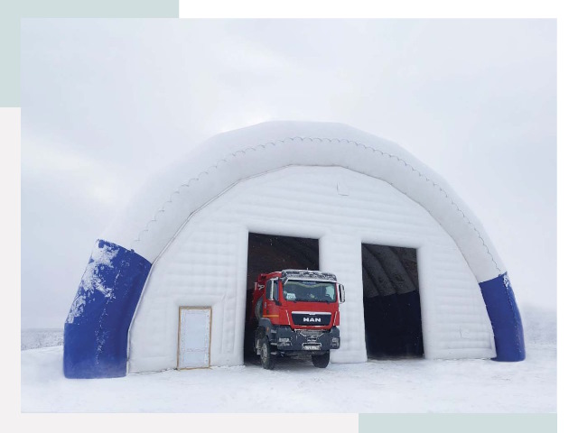 Мобильные ангары в Биробиджане