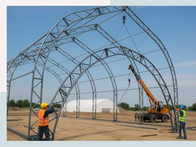 Монтаж ангаров в Биробиджане от 608 руб. - Надежно и быстро